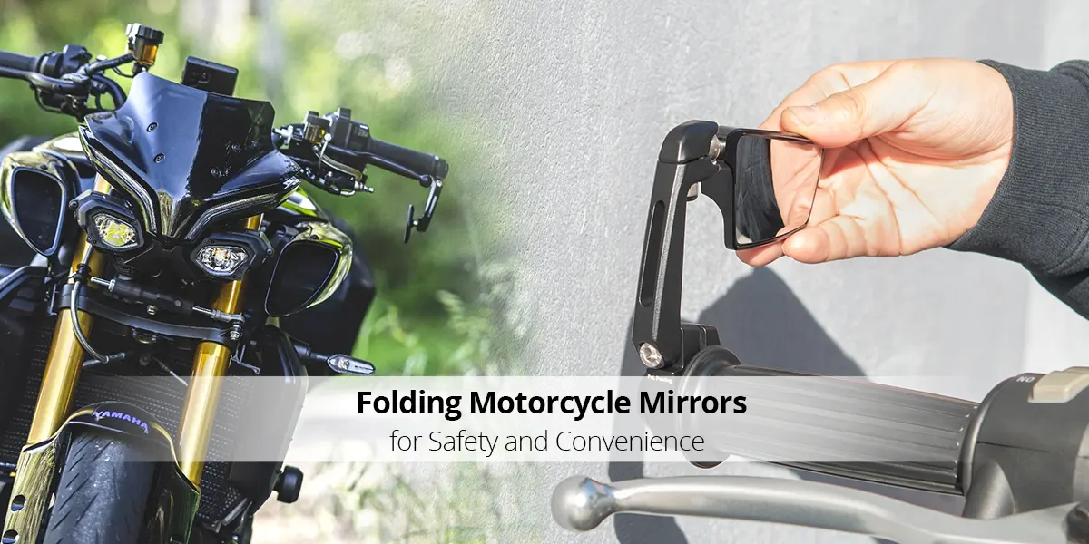 Sleek Under-Handlebar Motorcycle Mirrors for a Streamlined Look