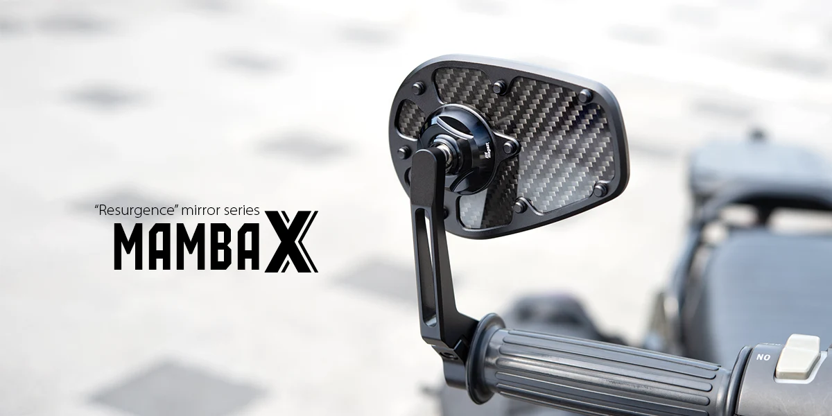 MambaX bar end mirrors - real woven carbon fiber mirrors MambaX bar end mirrors - real woven carbon fiber mirrors