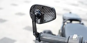 MambaX bar end mirrors - real woven carbon fiber mirrors