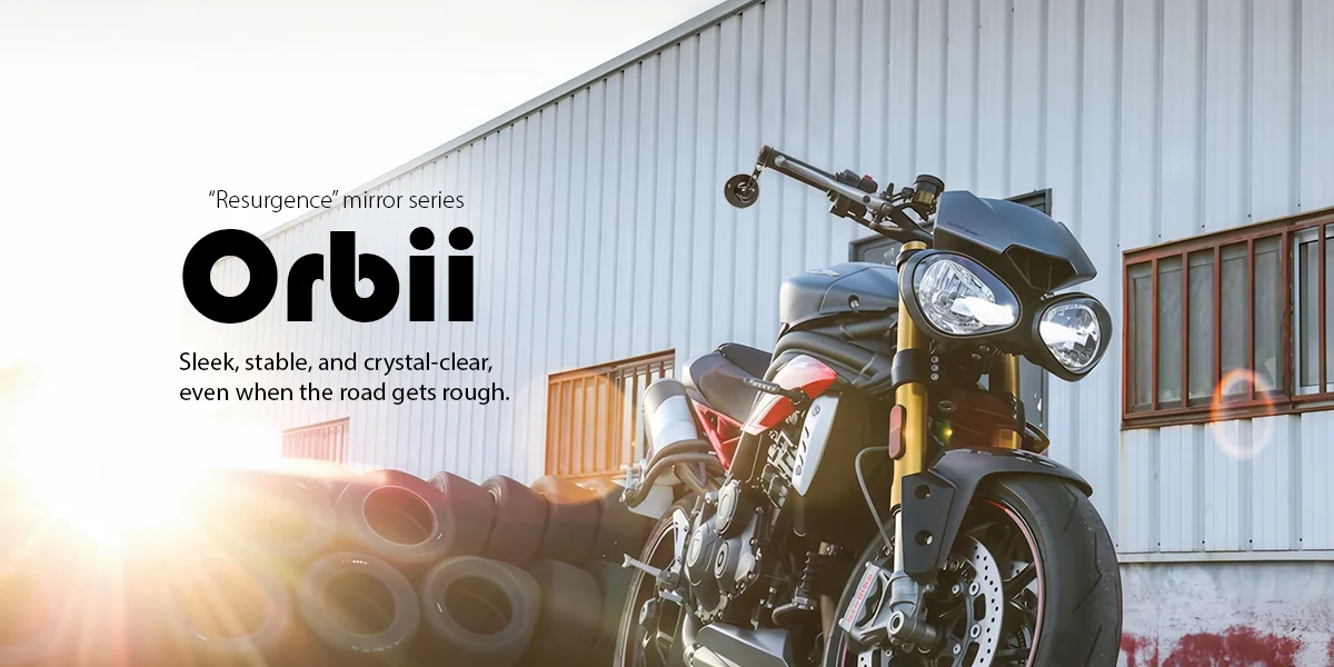 Orbii bar end mirrors for motorcycles