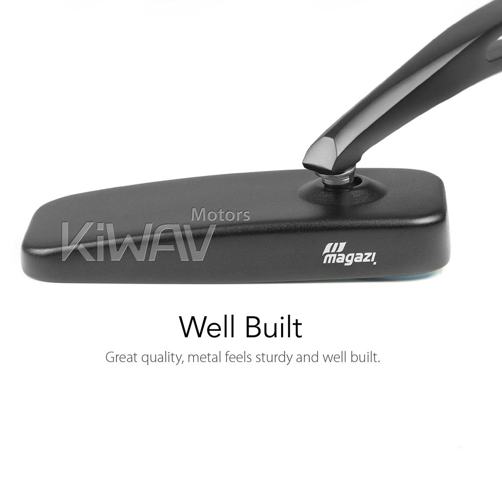 バーエンド: バーエンドミラー クラシック 黒 5mm & 6mmネジ式