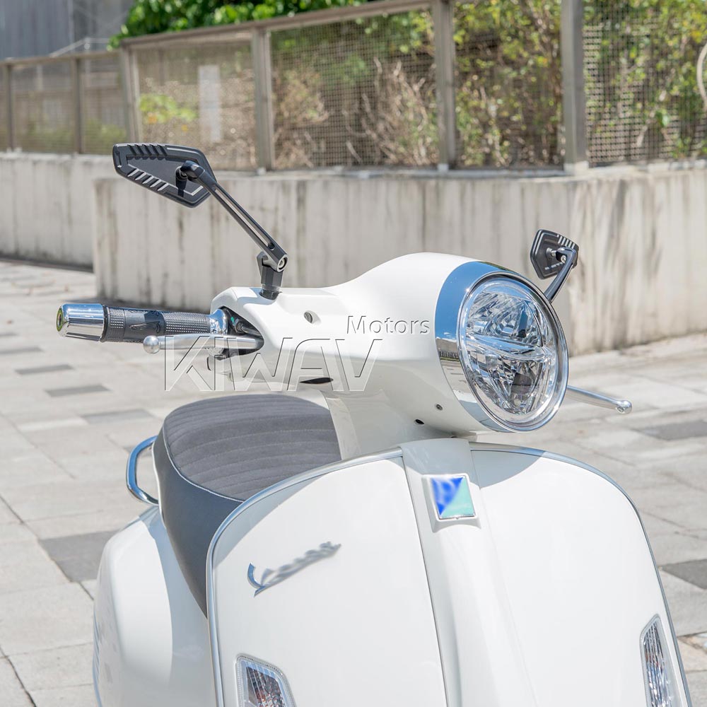 mirrors: バイクミラー ブレード 黒 大抵の近代ベスパ用 GTS