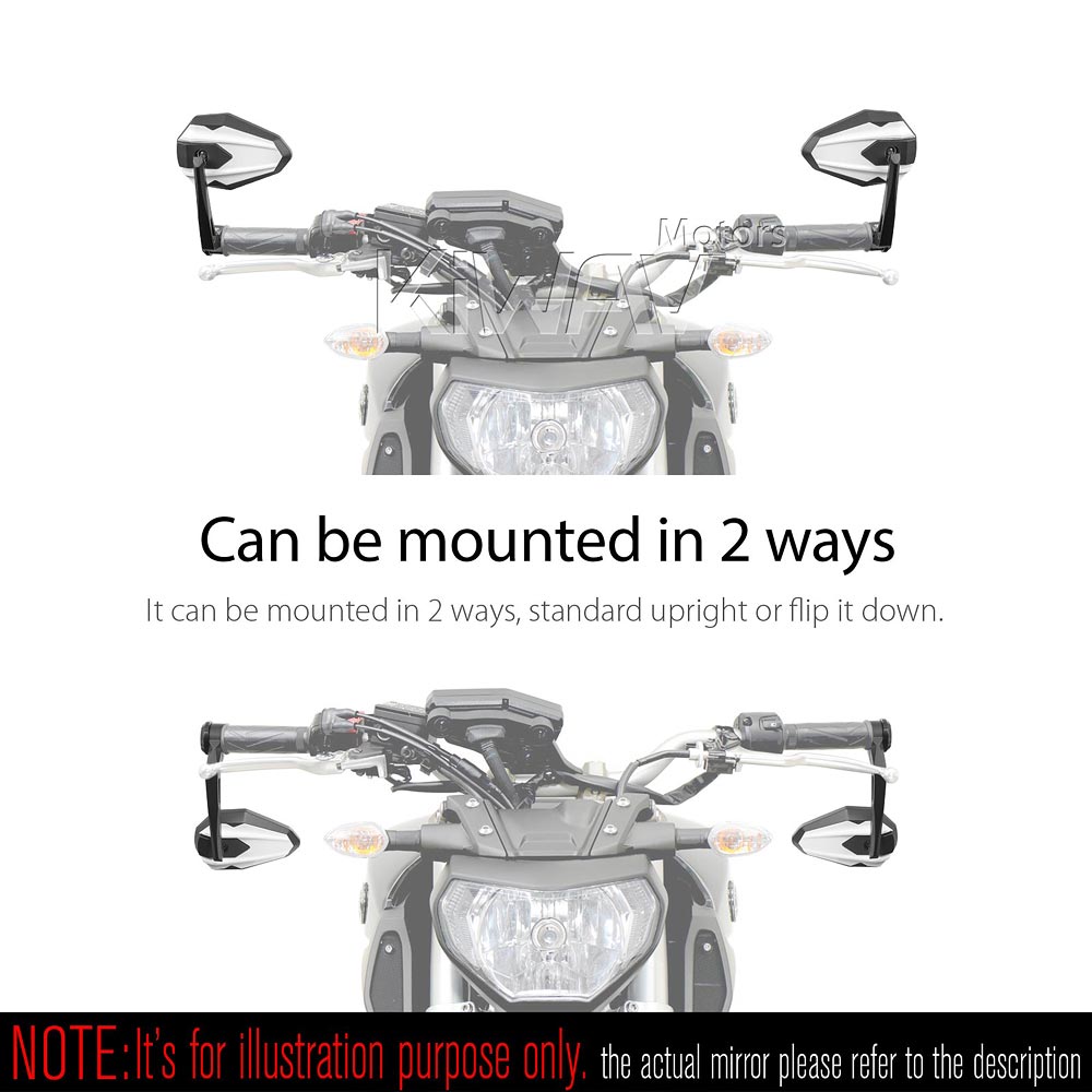 バーエンド: バーエンドミラー 4Rizz 白 M8ネジ式