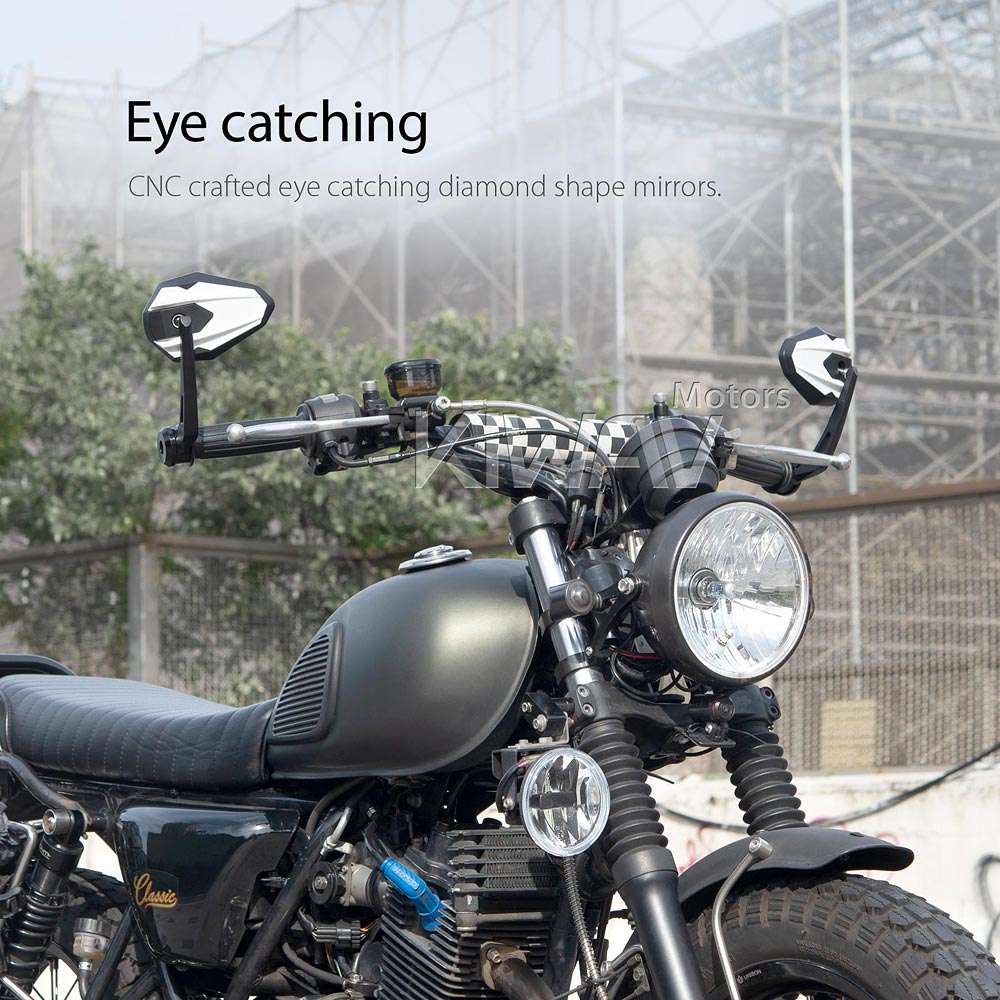 製品一覧: バーエンドミラー 4Rizz 白 M8ネジ式