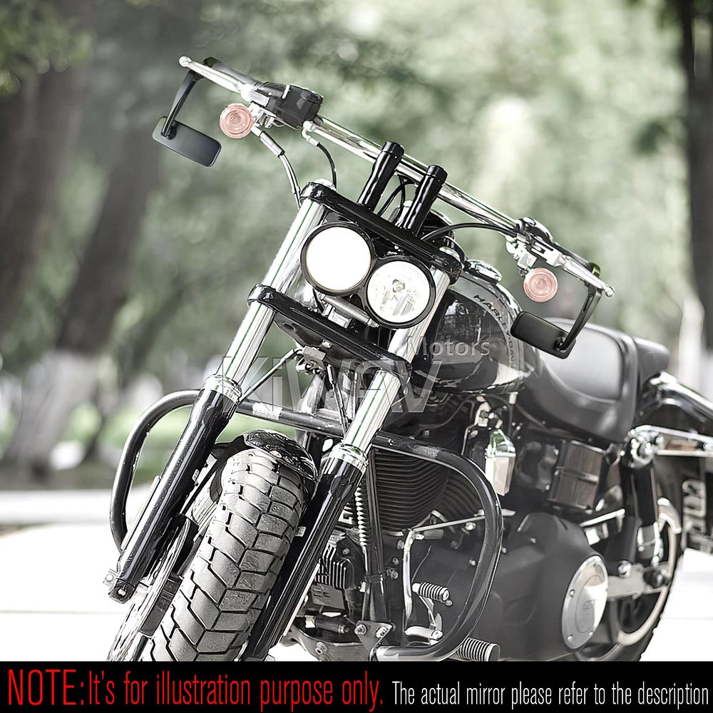 bar-end mirrors: バーエンドミラー クラシック 黒 一部のハーレー用