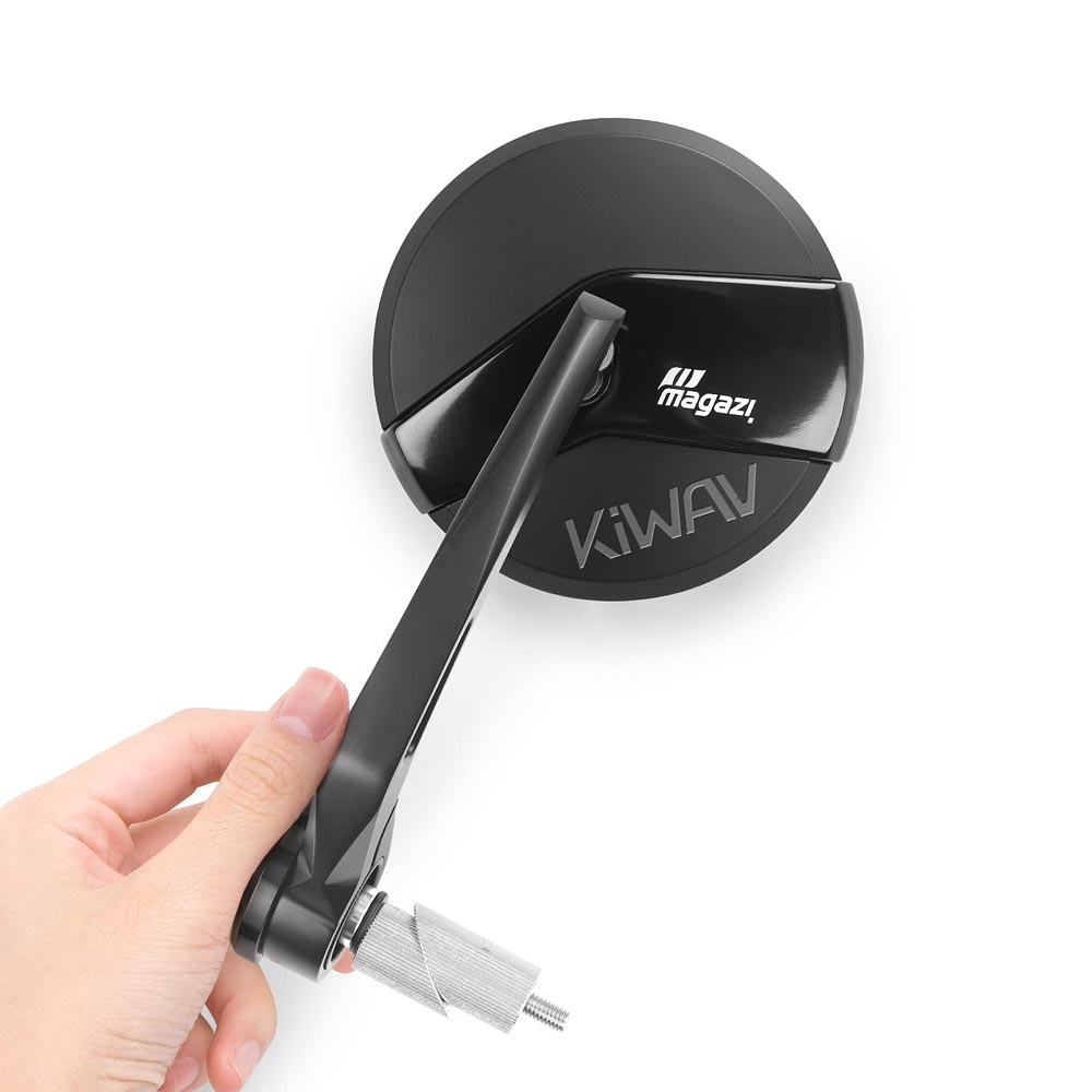 ハーレー用: バーエンドミラー ミシー 黒 一部のハーレー用