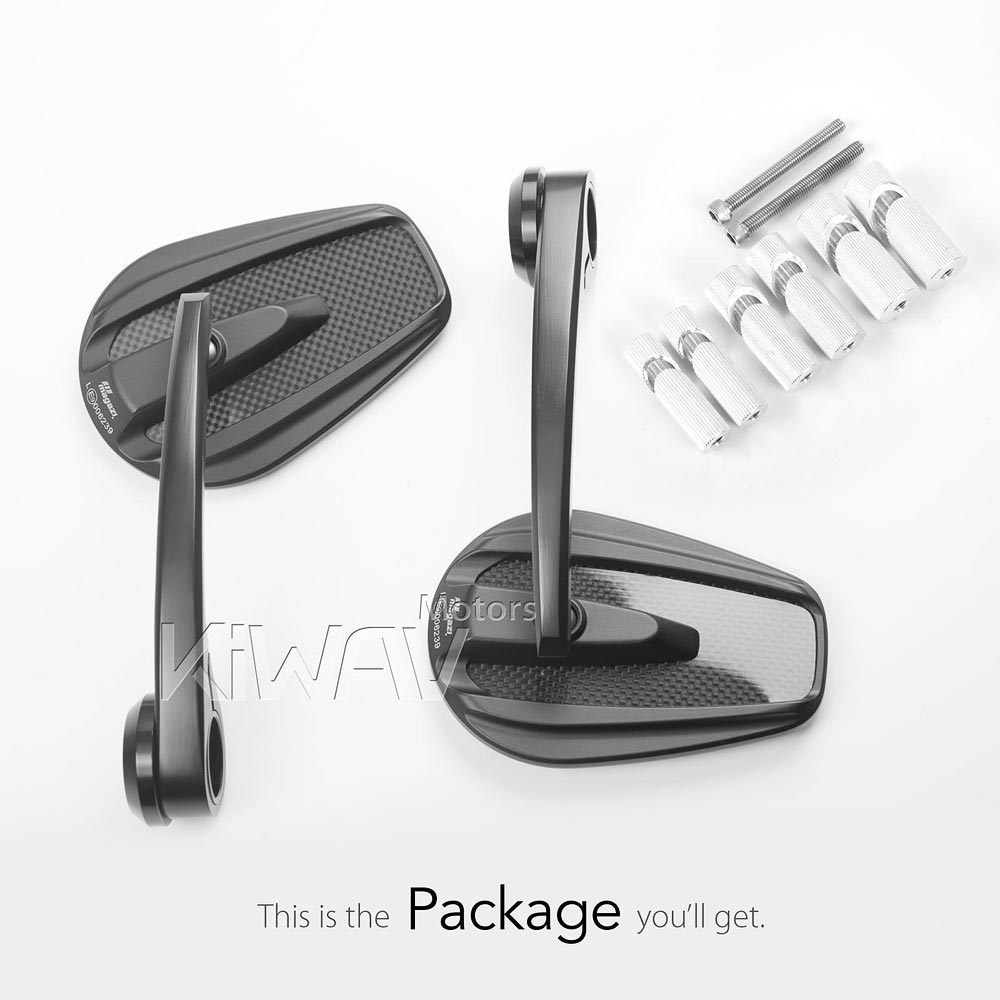 汎用カーボン バーエンドミラー Amazon | KiWAV マンバ バーエンドミラー カーボンファイバー