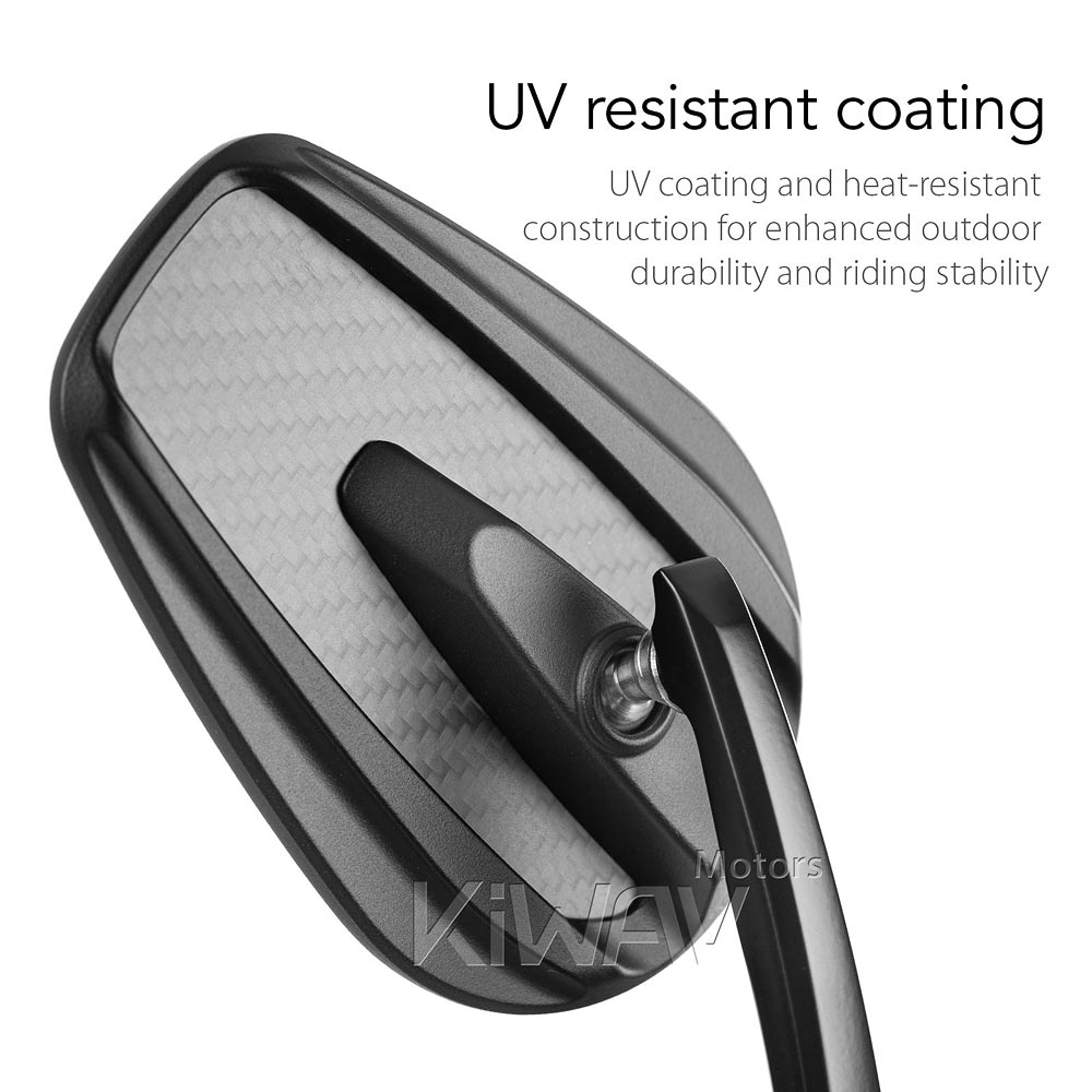 Universal Black CNC Aluminum Bar End Mirrors – 7/8" Handlebar, Arrow Style Pair