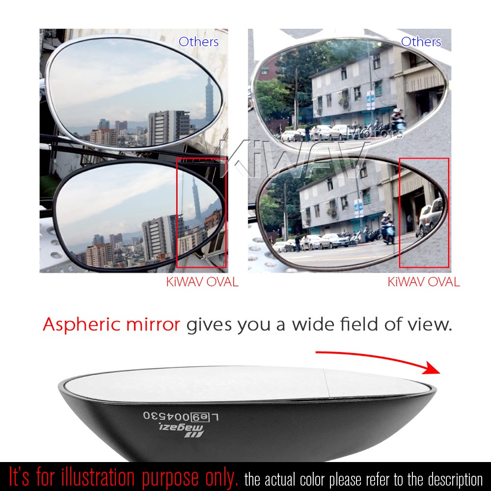 ロードとネイキッド: バイクミラー オーバル 黒 スロット付き柄 M10 5