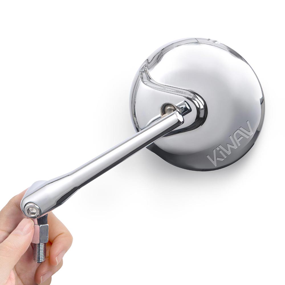 Retro chrome mirrors for 8mm scooters and motorcycles