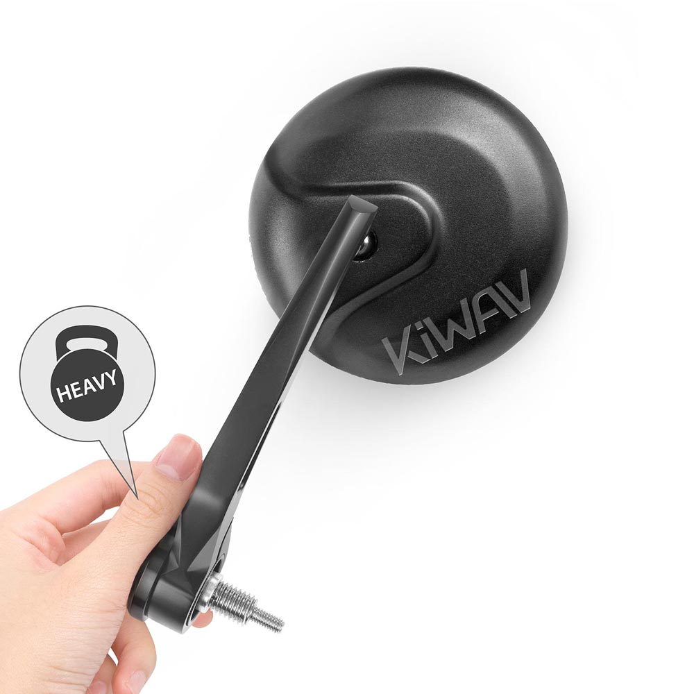 バーエンド: バーエンドミラー レトロ 黒 ヘビーウェイト 12mmネジ式