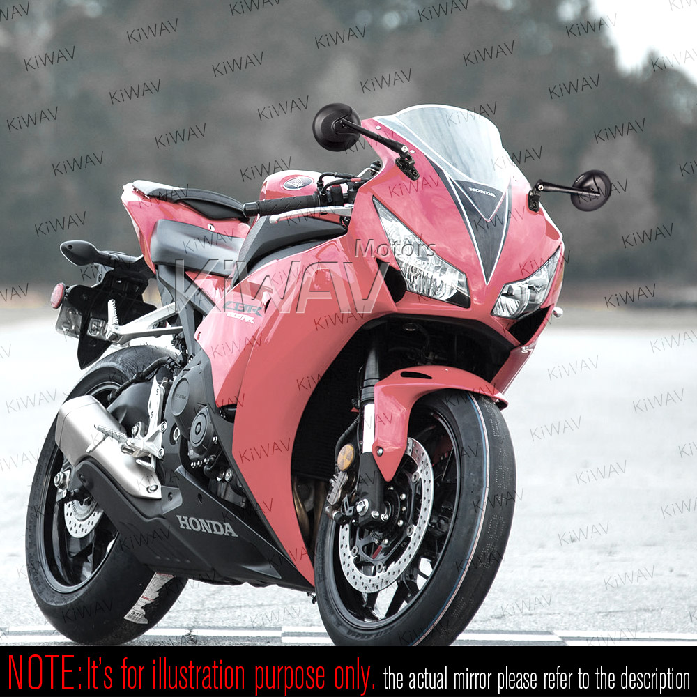 スポーツバイク: カウルミラー レトロ 黒 フェアリング取付 マット