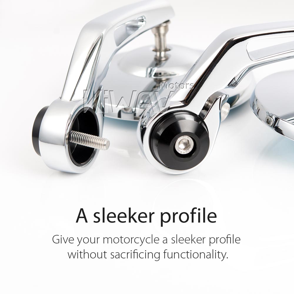 バーエンド: バーエンドミラー ボブ クロム 6mmネジ式 トライアンフ