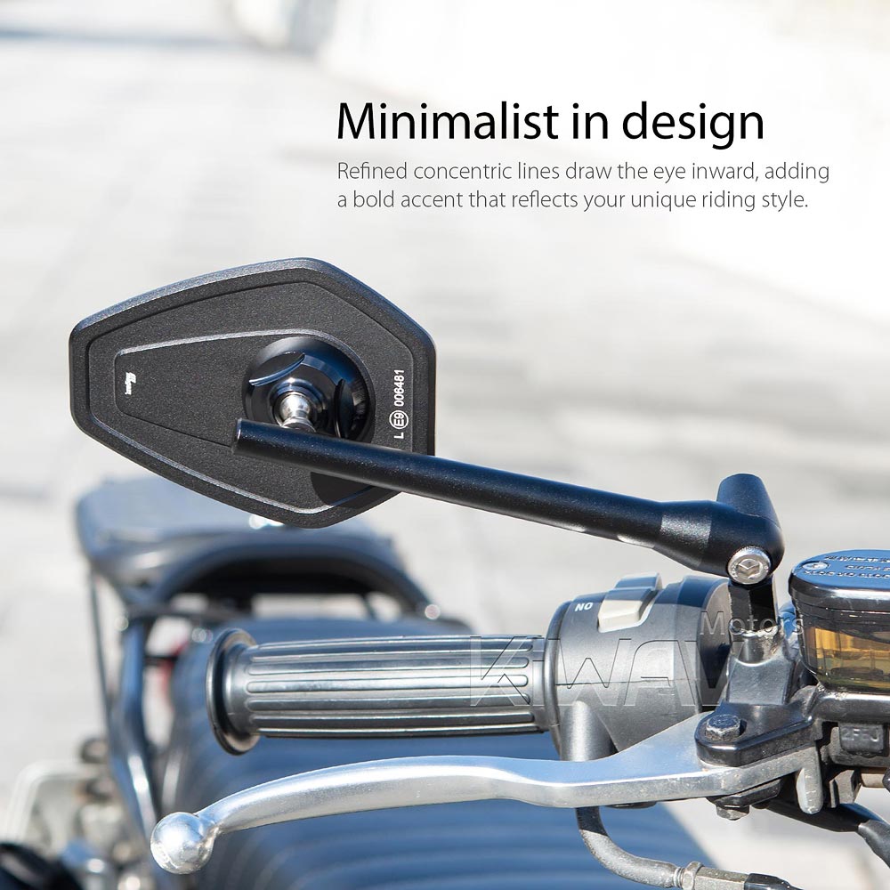 ミラー: バイクミラー ブロック 黒 片側 10mm逆ネジ 汎用