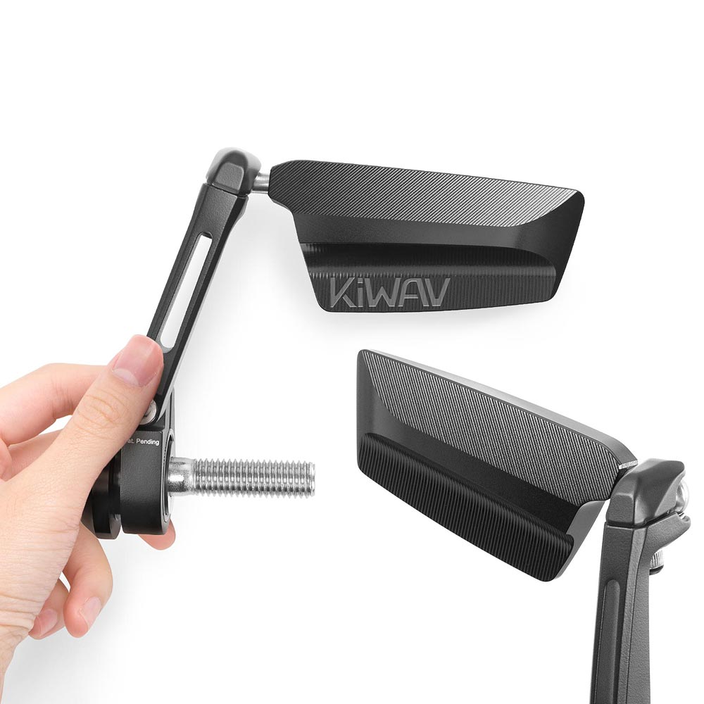 バーエンドミラー: バーエンドミラー リープ 黒 左右セット 12mmネジ式