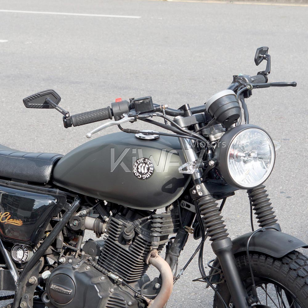 bar-end mirrors: Blade black bar end mirrors for M8 threaded