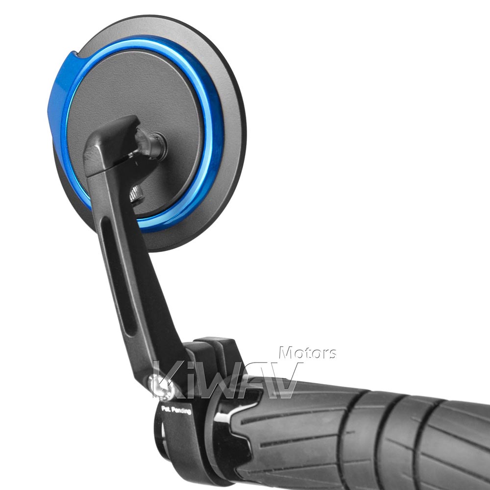 バーエンド: バーエンドミラー オーラー 黒と青 6mmネジ式