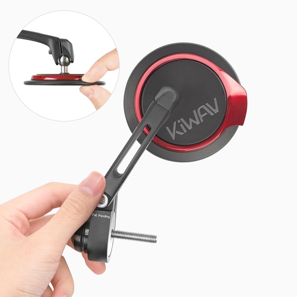 Aura red bar end mirrors for M6 threaded handlebars