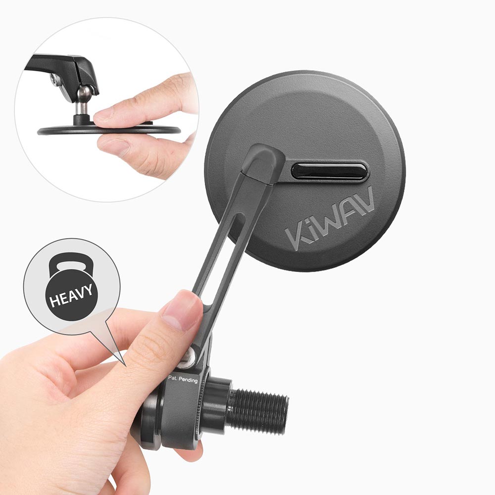 Ojo black heavy weight bar end mirrors compatible with Yamaha