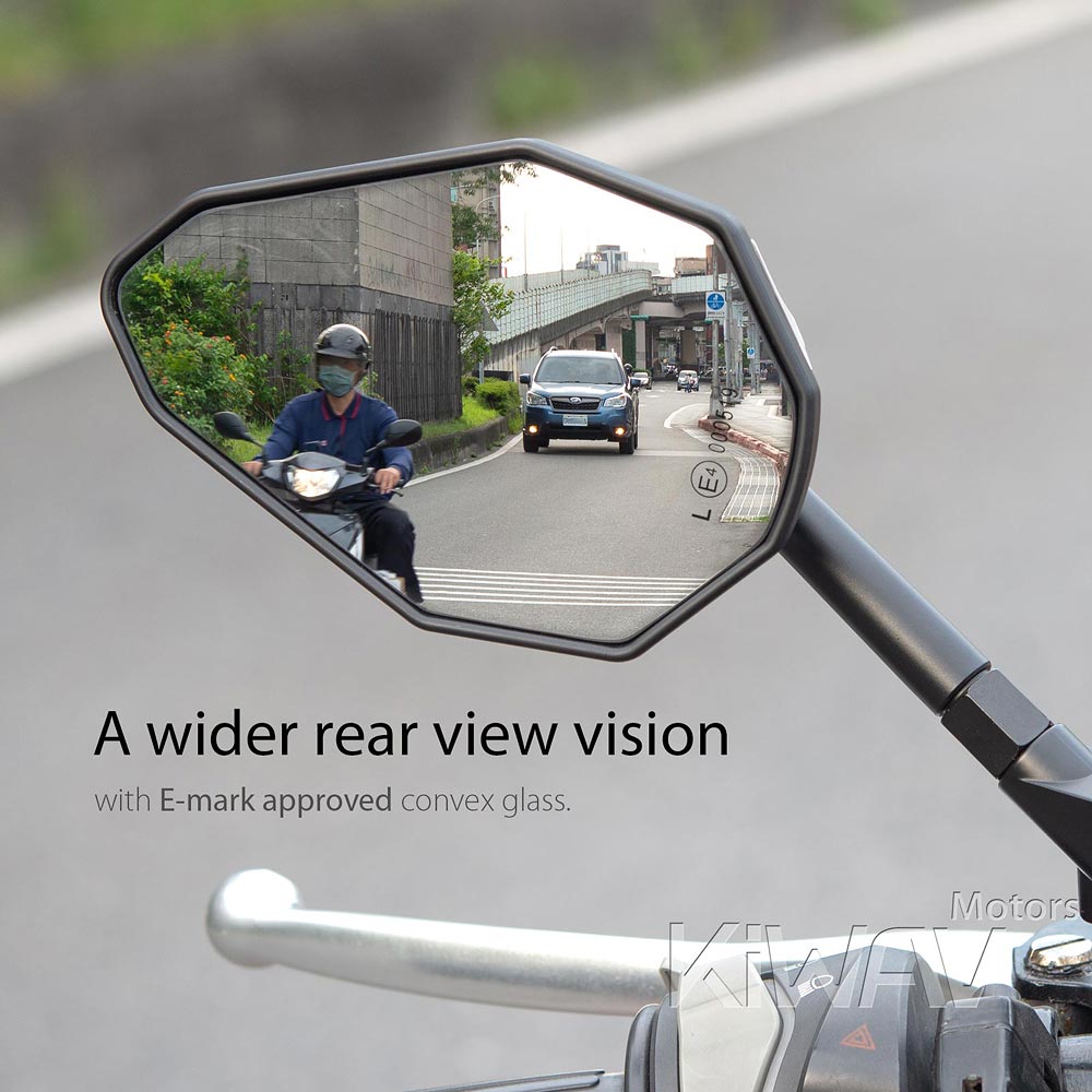 スクーター: バイクミラー 4Rizz 白 M8 バイクとスクーターに汎用