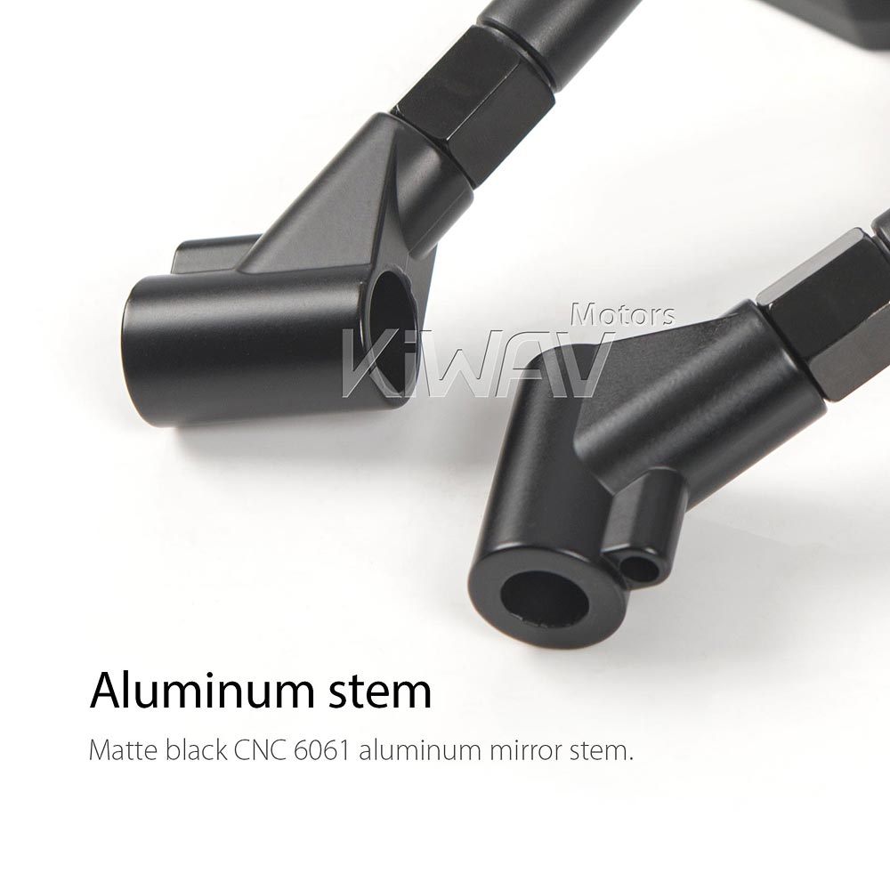 ハーレーに対応: バイクミラー 4Rizz 黒 5/16