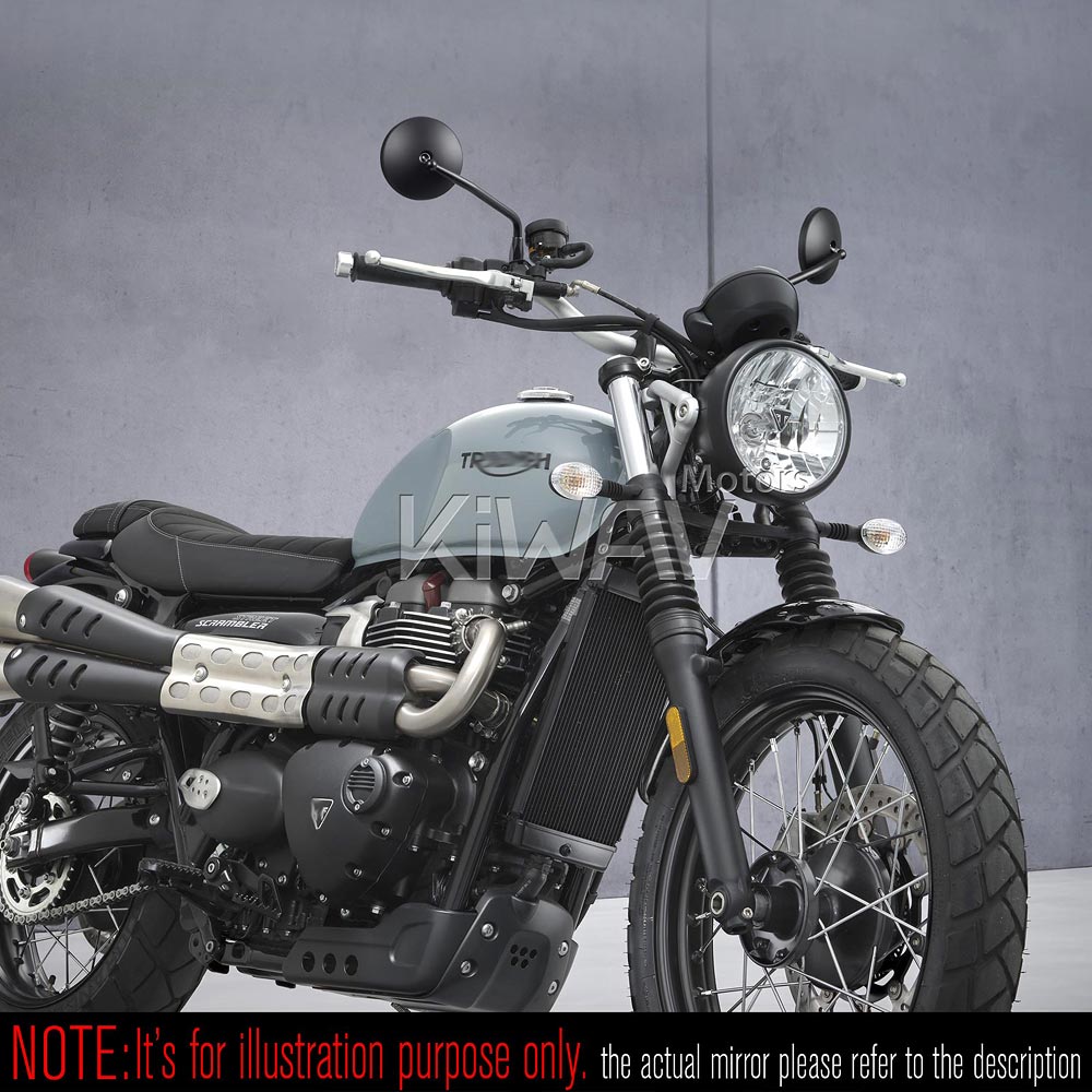 美品 Triumph 純正 ストリートスクランブラー ミラー 正10mm 630 トライアンフ ストリートツイン/ストリートスクランブラー