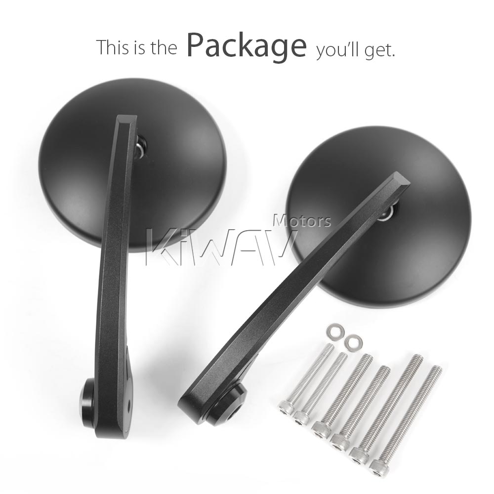 バーエンド: バーエンドミラー イクリプス 黒 5mm & 6mmネジ式