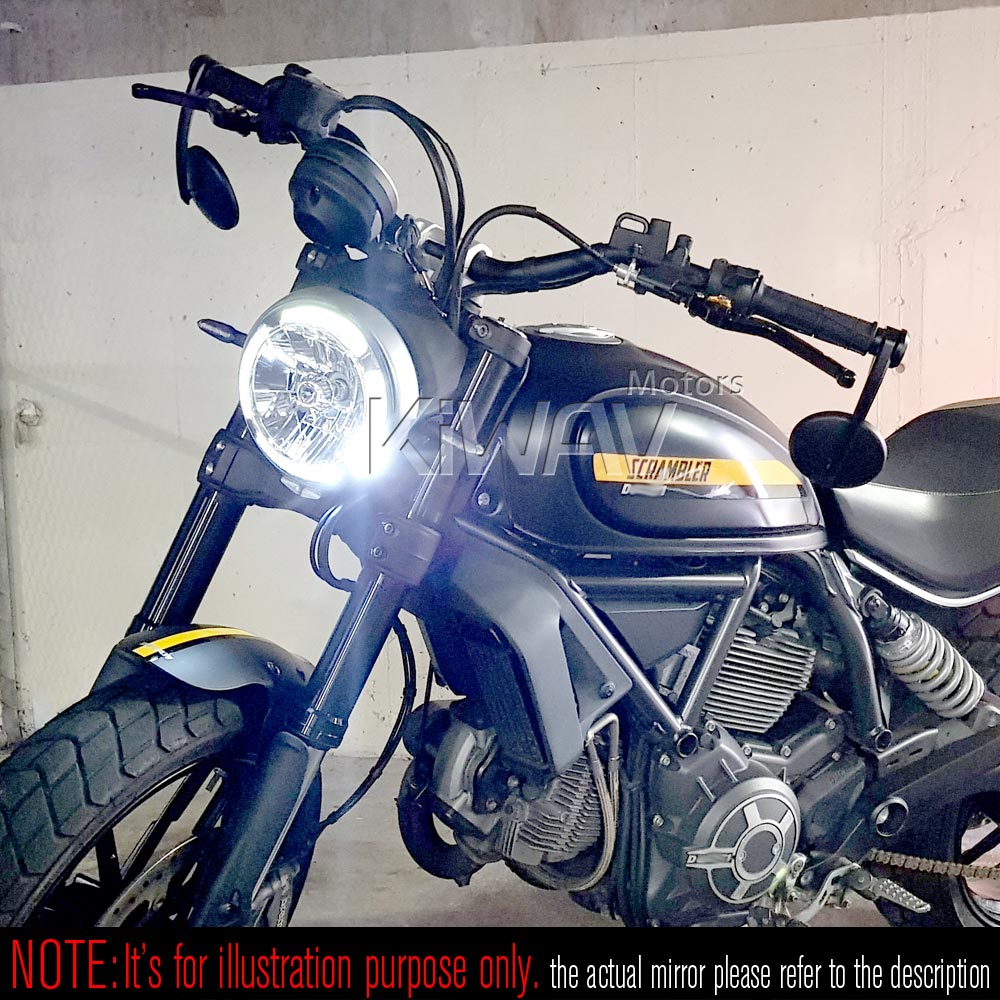 バーエンド: バーエンドミラー イクリプス 黒 16mmネジ式 ヤマハ用