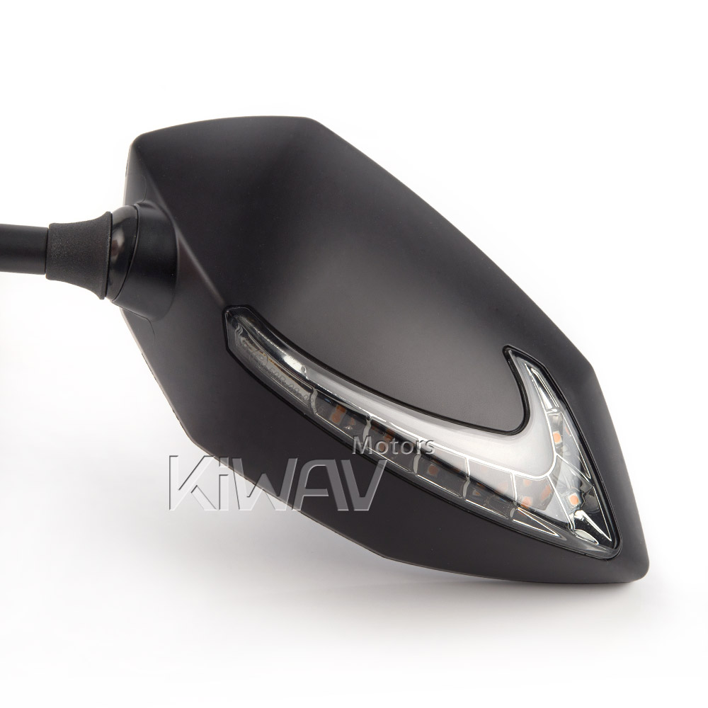 君 Lucifer black LED mirrors compatible with Harley-Davidson