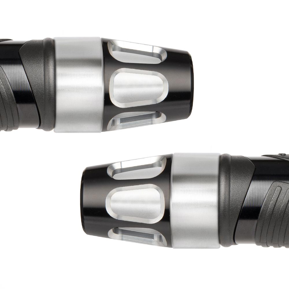 Tower silver heavy weight bar ends w/ silver base 6mm