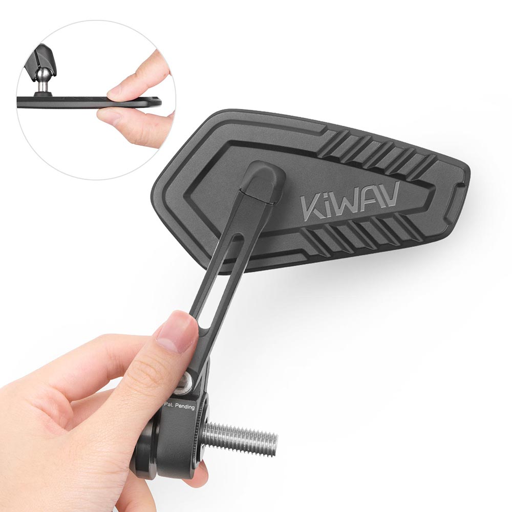 Blade black bar end mirrors compatible with BMW M10 threaded handlebar