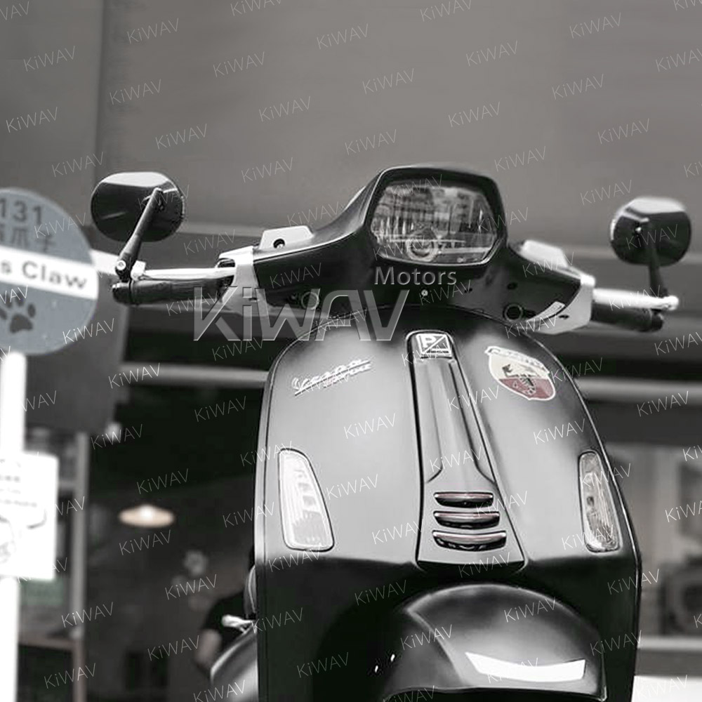 KiWAV バーエンドミラー バイパーII 黒 5/6mmネジ式 トライアンフ 空冷