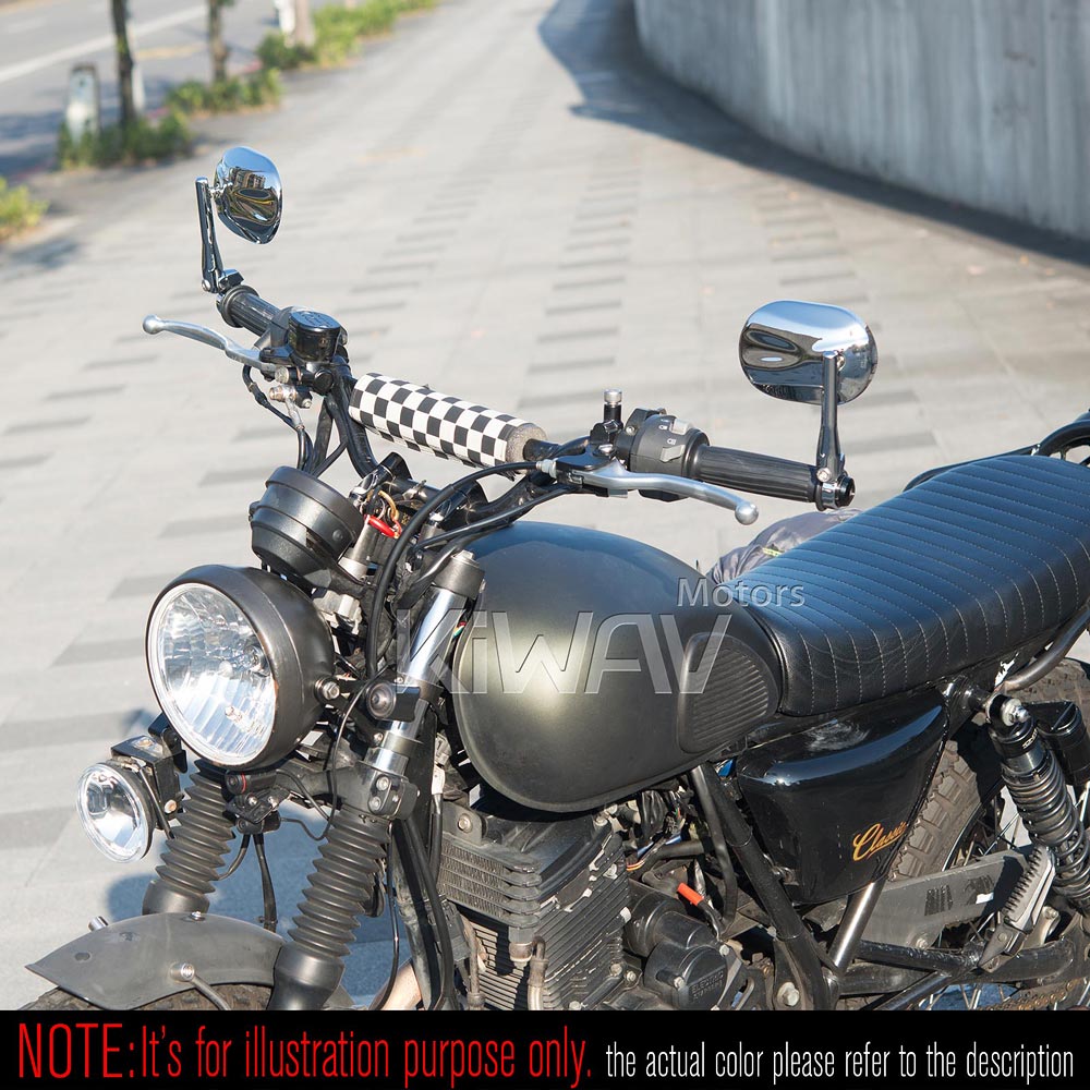 bar-end mirrors: Stark chrome heavy weight bar end mirrors for 7/8