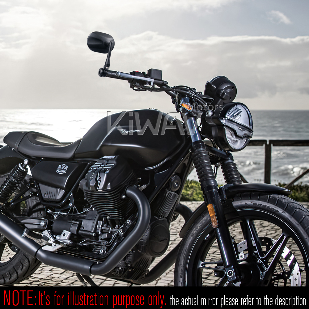 All Products: Stark black heavy weight bar end mirrors for M8 - Main Image