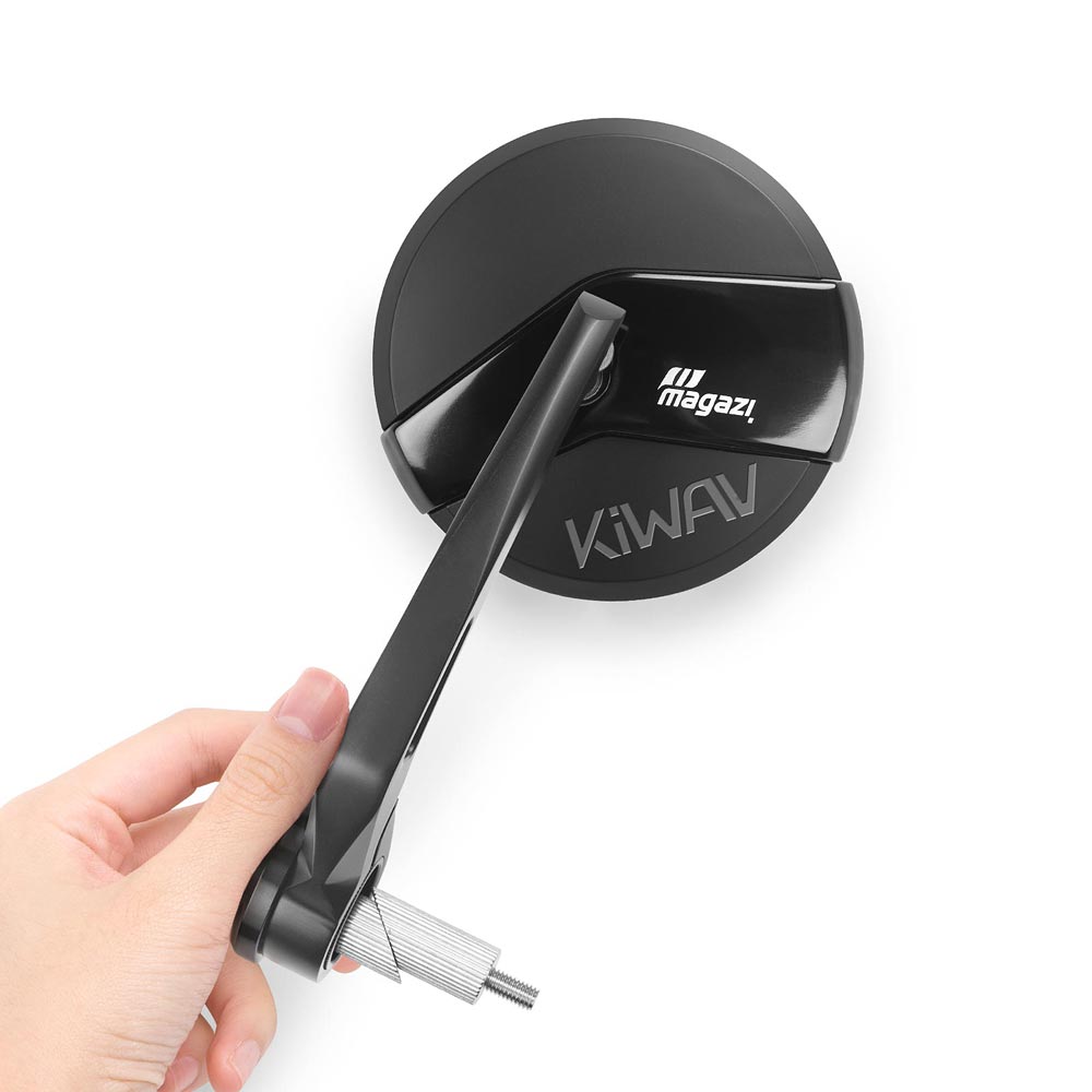 バーエンド: バーエンドミラー ミシー 黒 一部のホンダミニバイク用