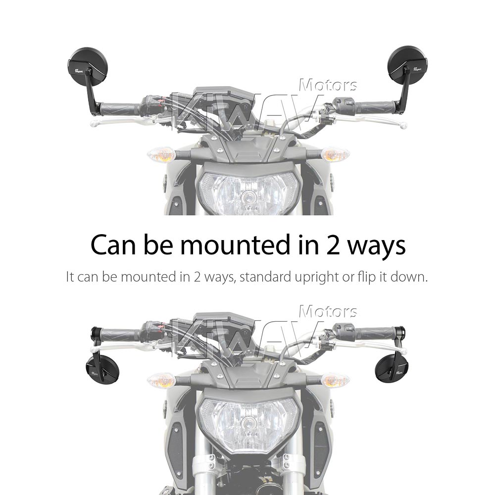 All Products: Missie black bar end mirrors compatible with