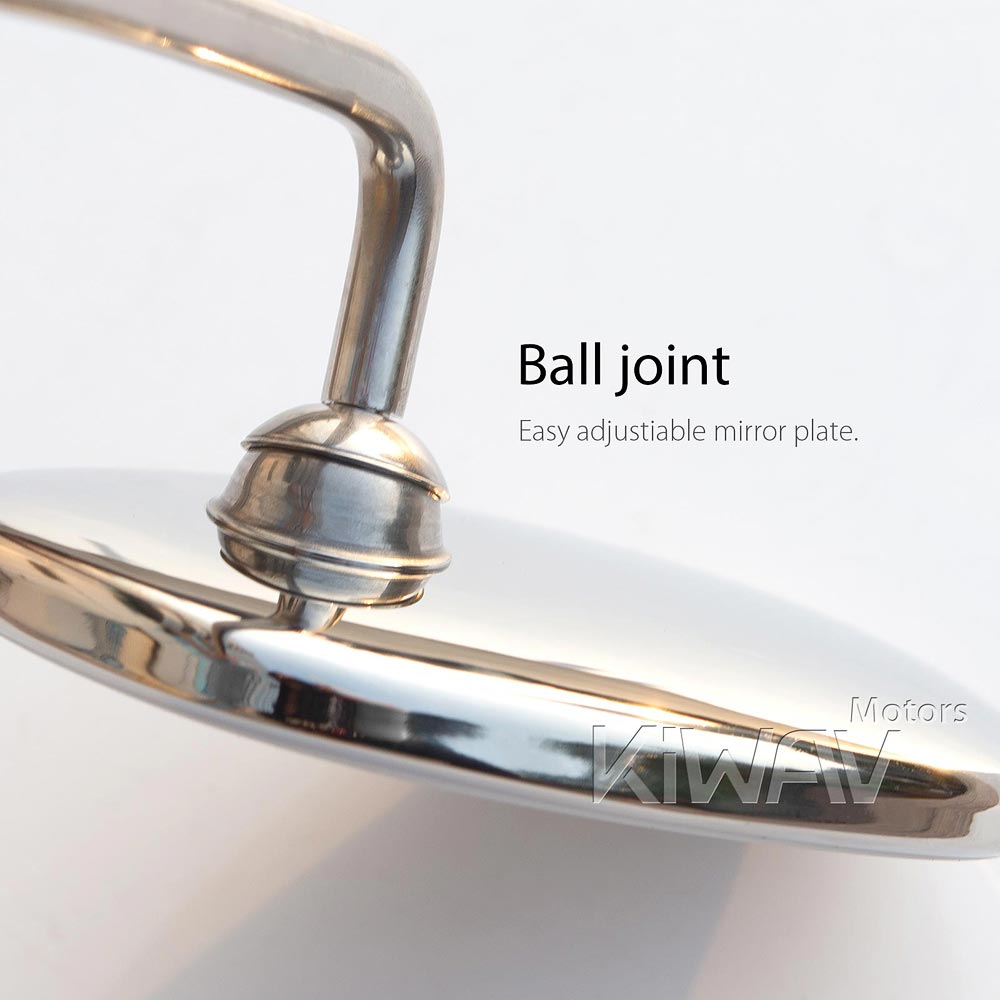 nmm R_K&Yカタログ4点 BMWに対応: バイクミラー スタンライズ 方形 クロム アルバート