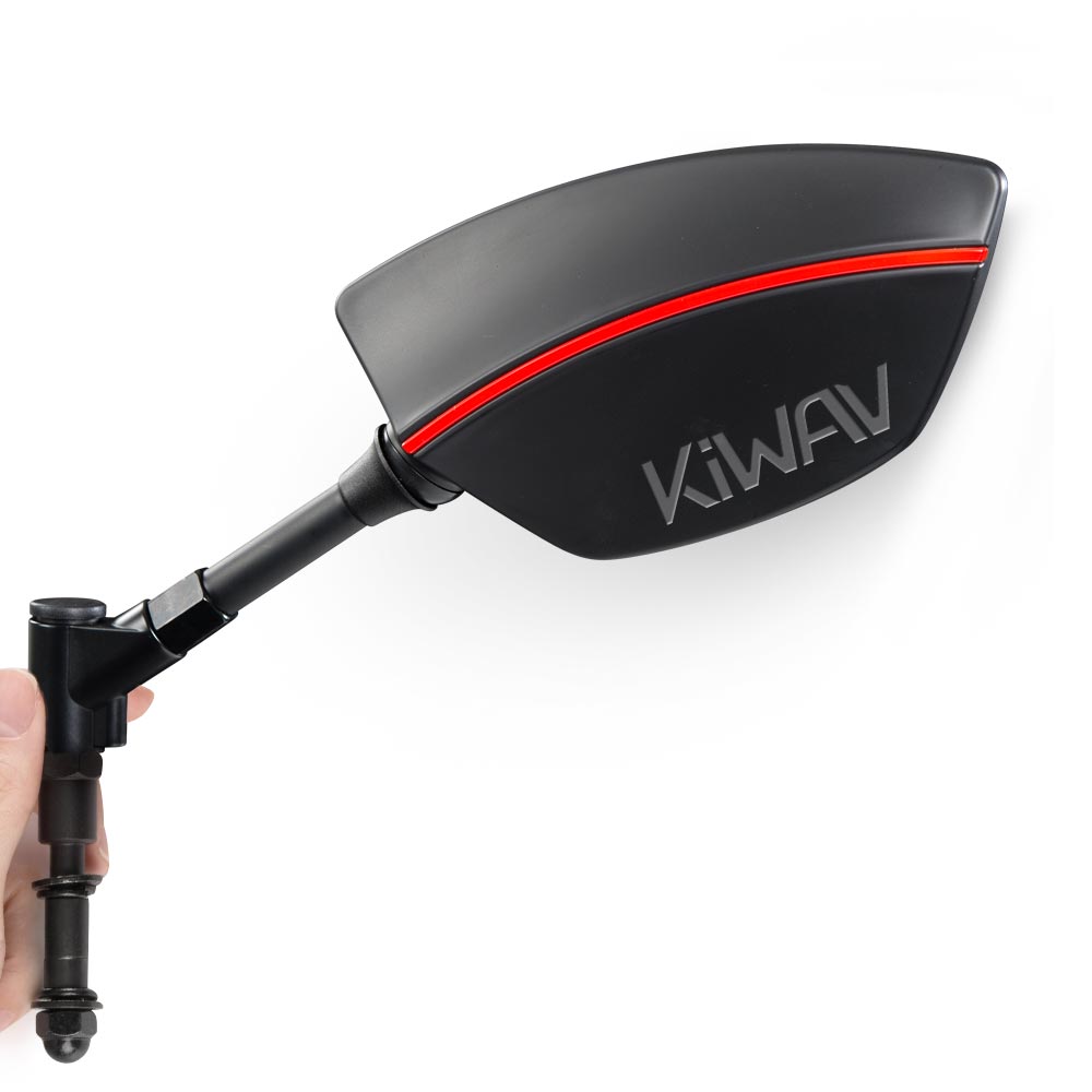 製品一覧: バイクミラー レッドライン 黒と赤い線 5/16