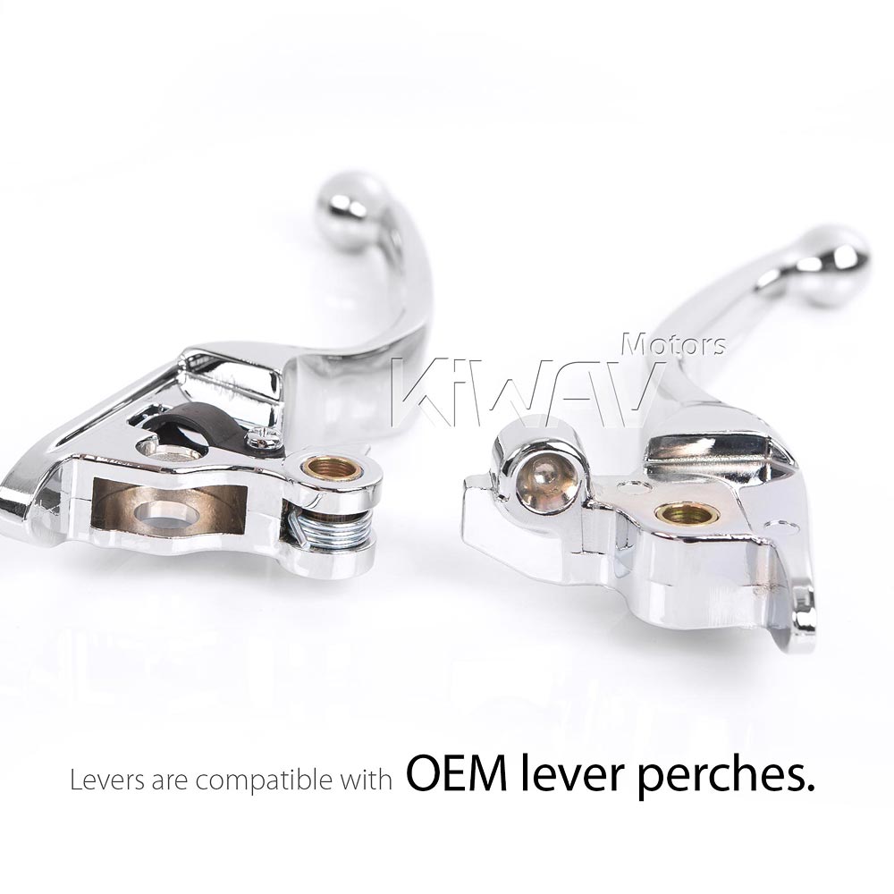 Black Aluminum Hydraulic Brake & Clutch Levers - Fit Harley Touring 2014-2016, VRSC V Rod 2006-2017