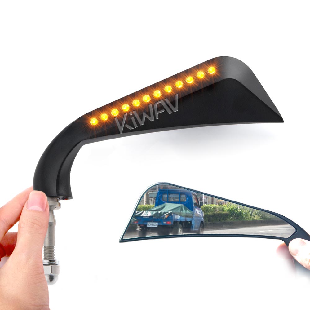 Axe Black LED Mirrors for Harley-Davidson | KiWAV Motors