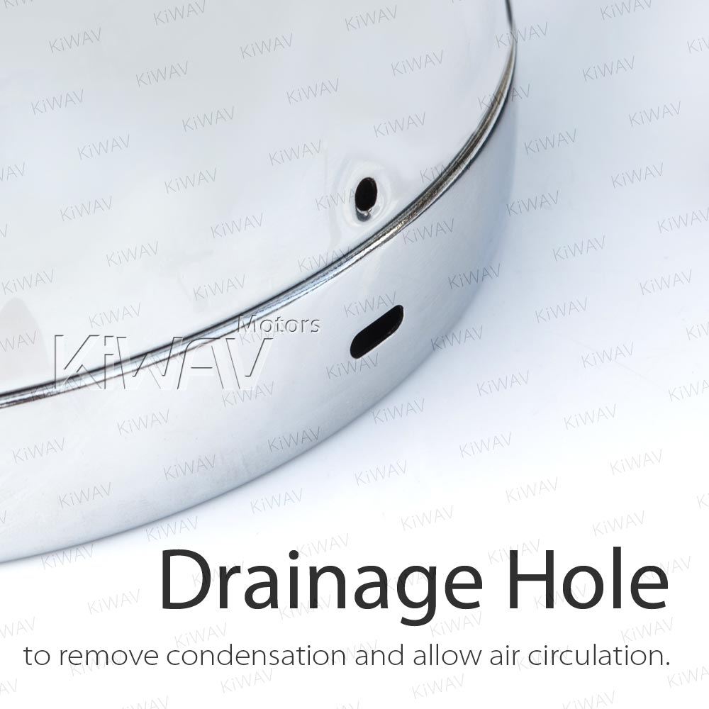 特売: バイク用ヘッドランプシェル 5-3/4インチ クロム サイドマウント