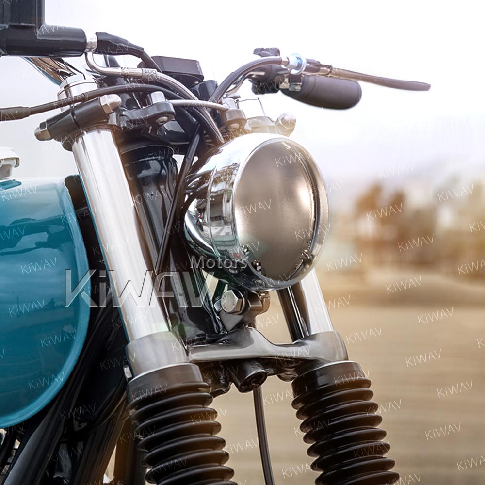 特売: バイク用ヘッドランプシェル 5-3/4インチ クロム ボトム