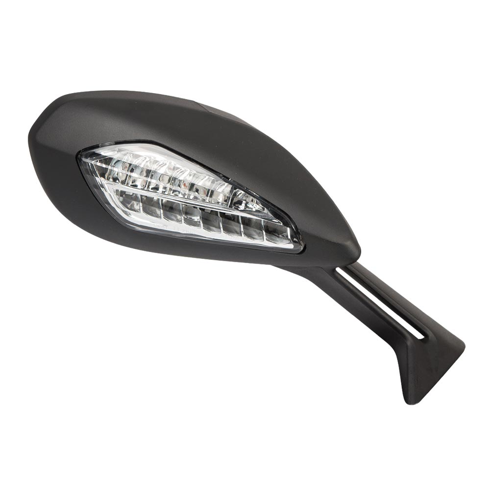 Ducati LED純正ウィンカー付きミラー右 LED ウインカー付き バックミラー ブラック スクエア 左右 バイク