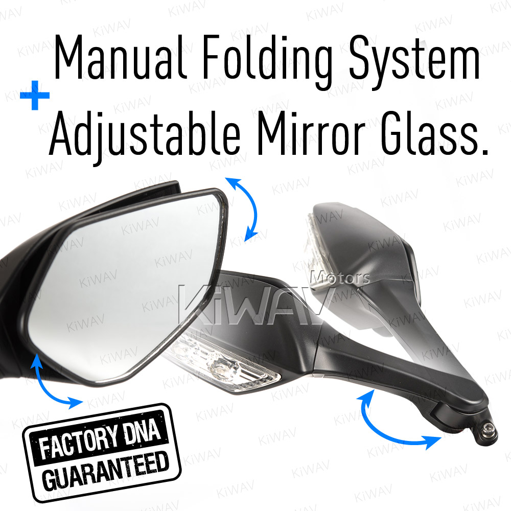 みー OEM代用品: 右側補修用ミラー FK-988 ウインカー付き カワサキ