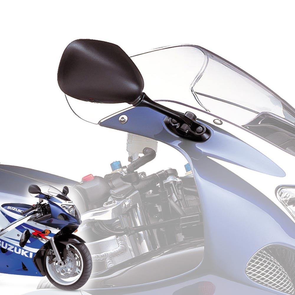 右側補修用ミラー FS142 スズキ Suzuki GSXR 1000 '01-'02に適用 OEM代用品 黒