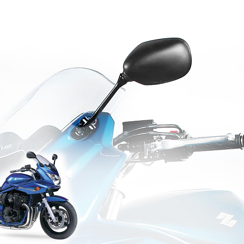 左側補修用ミラー FS145 スズキ Suzuki Bandit GSF650Sに適用 OEM代用品 黒