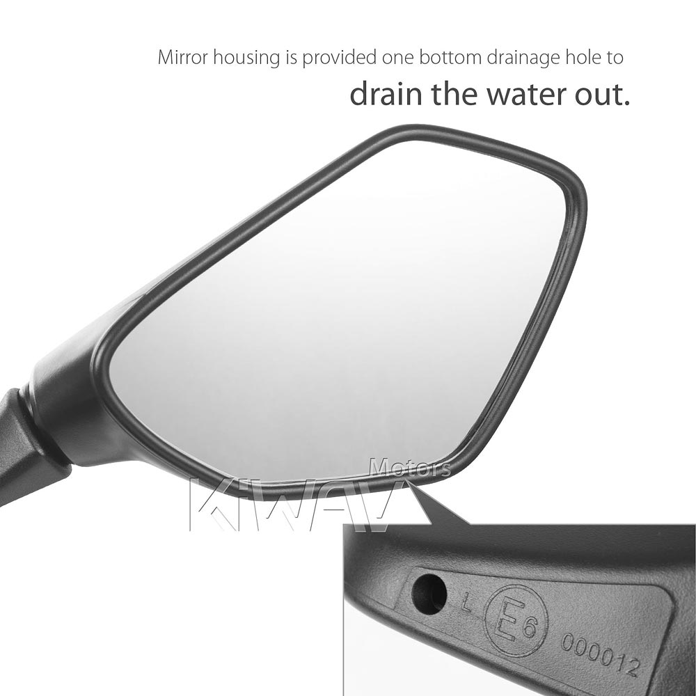 OEM代用品: 補修用ミラー左右セット スズキ 2017以降のGSX-R 1000に