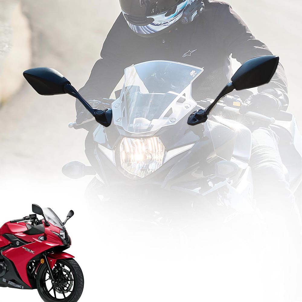 補修用ミラー左右セット スズキ Suzuki 2018-2019のGSX-250Rに取付可能 黒