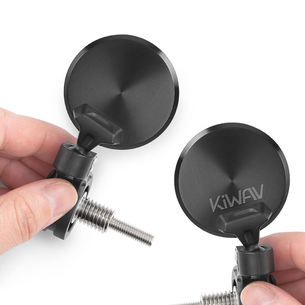 バーエンドミラー: バーエンドミラー オービクス 黒 左右セット 12mm