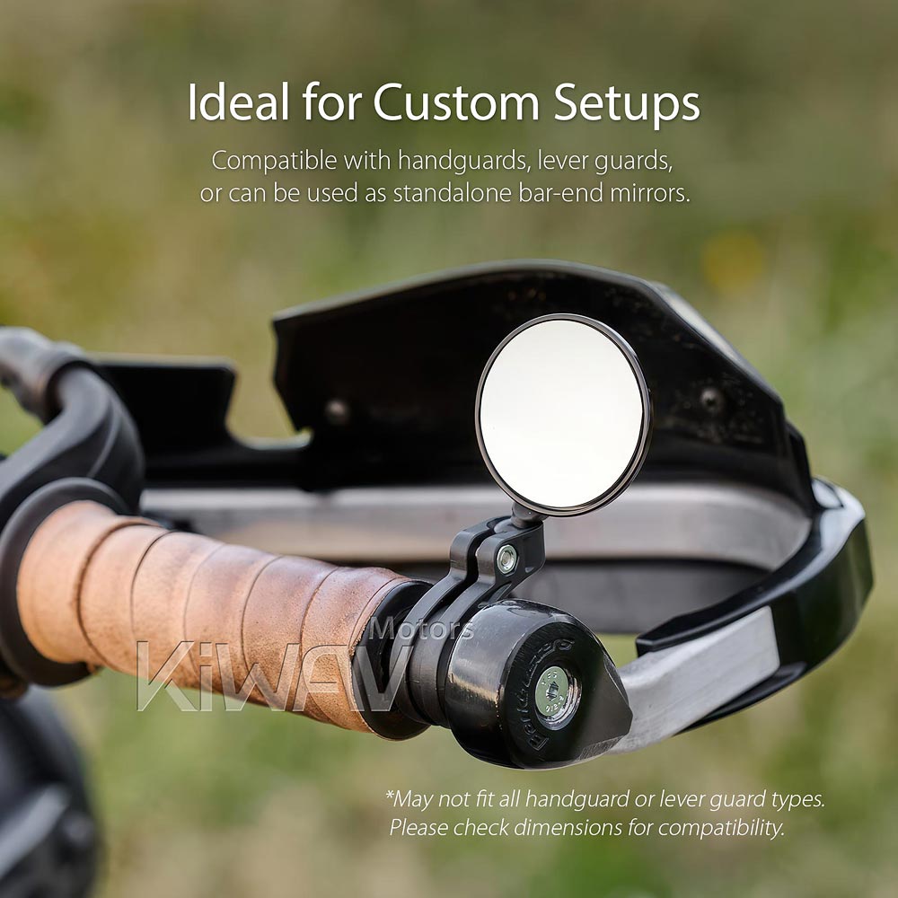 バーエンドミラー: バーエンドミラー オービクス 黒 左右セット 12mm